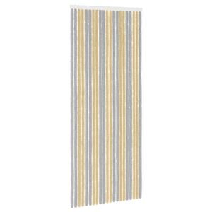 vidaXL Insektenschutzvorhang Chenille Grau und Beige 90 x 220 cm
