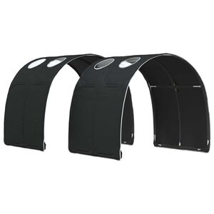 vidaXL Bettunnel 2 pcs Schwarz 211 x 67,5 x 2 cm Polyester