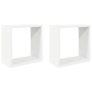 vidaXL W&uuml;rfelregale 2 Stk. Wei&szlig; 30x15x30 cm
