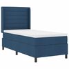 vidaXL Boxspringbett mit Matratze mit Kopfteil Blau 200 x 80 cm Stoff