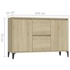 vidaXL Sideboard Sonoma-Eiche 102x35x70 cm Holzwerkstoff