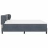 vidaXL Boxspringbett mit Matratze Dunkelgrau 200 x 200 cm Samt
