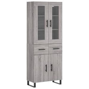 vidaXL Highboard Grau Sonoma 69,5x34x180 cm Holzwerkstoff