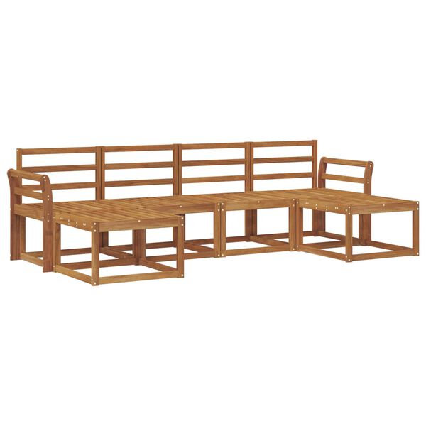 vidaXL Outdoor-Sofagarnitur 6 pcs Natur Holzwerkstoff