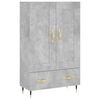 vidaXL Highboard Betongrau 69,5x31x115 cm Holzwerkstoff