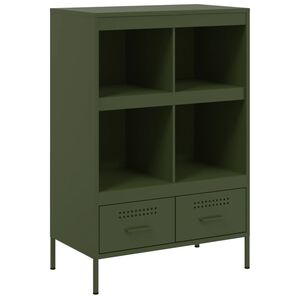 vidaXL Highboard Olivgr&uuml;n 68x39x101,5 cm Stahls