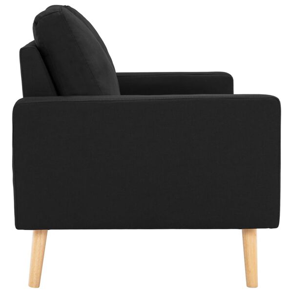 vidaXL 3-Sitzer-Sofa Schwarz Stoff