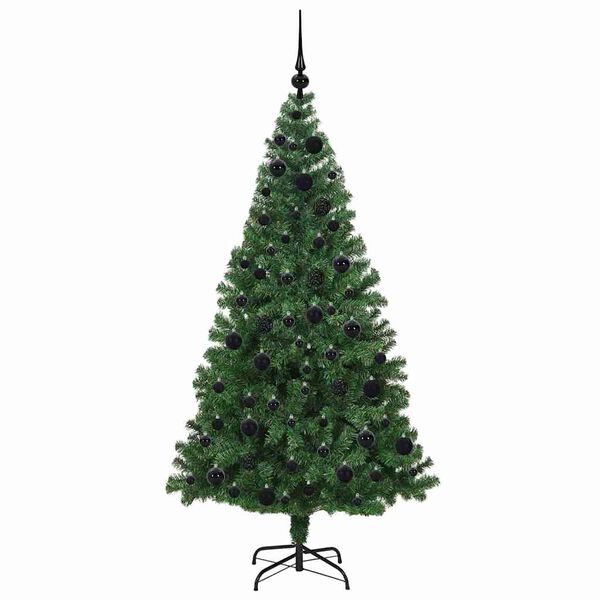 vidaXL K&uuml;nstlicher Weihnachtsbaum mit 300 LEDs mit St&auml;nder Gr&uuml;n 180 cm