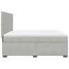 vidaXL Boxspringbett mit Matratze Hellgrau 180x200 cm Samt