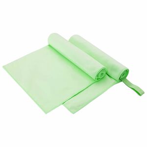 vidaXL Sporthandt&uuml;cher 2 pcs Gr&uuml;n 100 x 50 cm Polyester und Polyamid