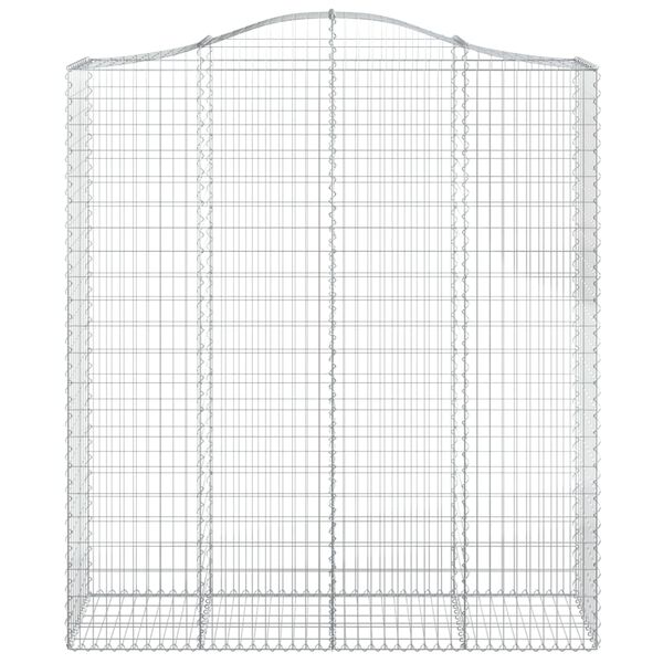 vidaXL Gabionen mit Hochbogen 11Stk. 200x50x220/240cm Verzinktes Eisen