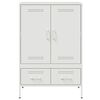 vidaXL Highboard Wei&szlig; 68x39x101,5 cm Stahl