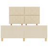 vidaXL Bettgestell mit Kopfteil Creme 160 x 200 cm Stoff