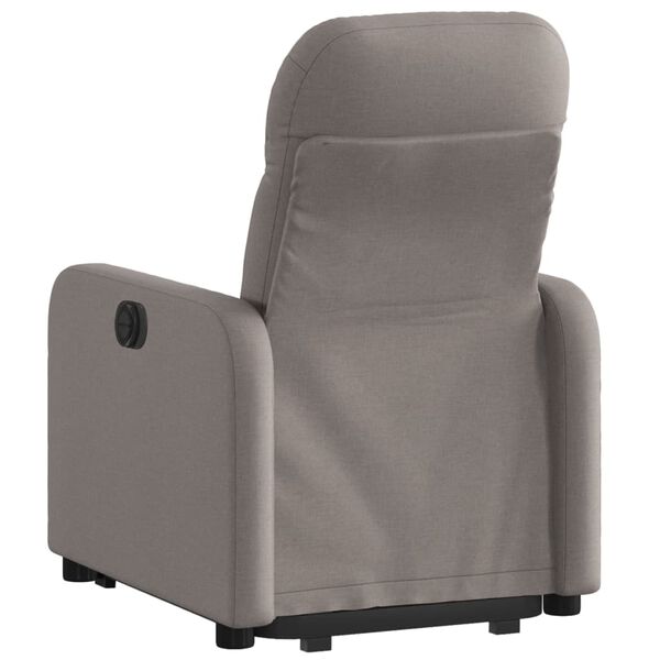 vidaXL Relaxsessel mit Aufstehhilfe Taupe Stoff