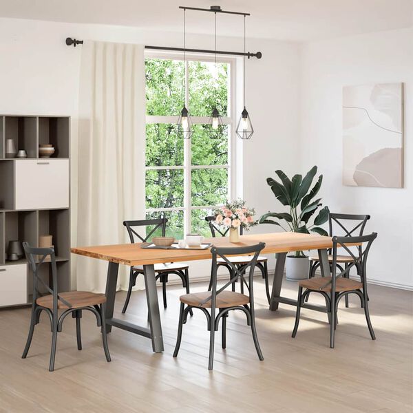 vidaXL Esstischbeine A-Form 2 Stk. Anthrazit 100x(72-73) cm Stahl