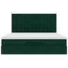 vidaXL Ottoman-Bett mit Matratzen Dunkelgr&uuml;n 200x200 cm Samt