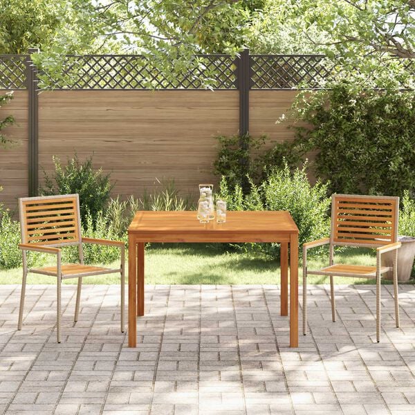 vidaXL Garten Essgruppe 3 pcs Beige Poly Rattan