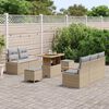 vidaXL Garten-Sofa-Set mit Kissen mit Kissen 8 pcs Beige und Hellgrau