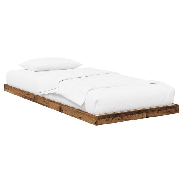 vidaXL Bodenbettrahmen Altholz 90 x 200 cm Holzwerkstoff
