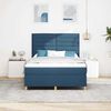vidaXL Boxspringbett mit Matratze mit Kopfteil Blau 140 x 200 cm Stoff