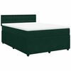 vidaXL Boxspringbett mit Matratze Dunkelgr&uuml;n 140x190 cm Samt