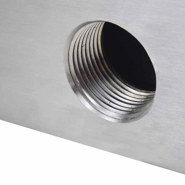 vidaXL Pool-Wasserfall Font&auml;ne Rechteckig Edelstahl 60 cm