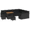 vidaXL Garten-Sofa-Set 12 Stk. 11-Sitzanzahl Schwarz