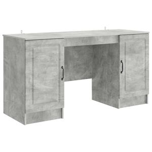 vidaXL Schreibtisch Betongrau 142,5 x 50 x 75 cm Holzwerkstoff