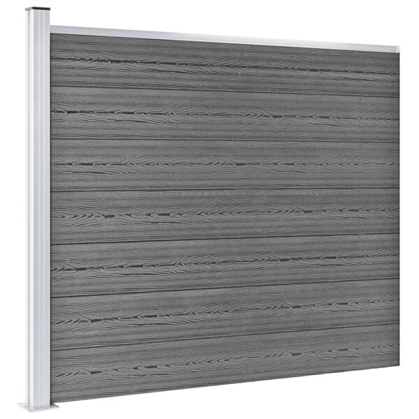 vidaXL Zaunelement Set WPC 699x146 cm Grau