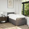 vidaXL Boxspringbett mit Matratze Taupe 100x200 cm Stoff