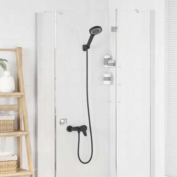 vidaXL Duschkopf Set Schwarz G 1 / 2 Zoll