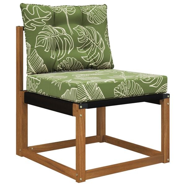 vidaXL Sofakissen f&uuml;r drau&szlig;en 2 pcs Blattdesign Polyester