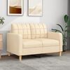 vidaXL 2-Sitzer-Sofa Creme 120 cm Stoff