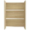 vidaXL Bad-Spiegelschrank 60x15x75 cm MDF Weiß und Eiche-Optik