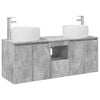 vidaXL Badezimmerschrank-Set 3 stk. Betongrau 49,5 x 44,5 x 66 cm