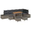 vidaXL Gartensofa-set 10 stk. 9-Sitzanzahl Grau Poly Rattan