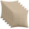 vidaXL Kissenbezug 6 pcs ALMELO Taupe 40 x 40 cm Cord
