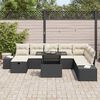 vidaXL Garten-Sofa-Set 9 pcs Schwarz Poly-Rattan