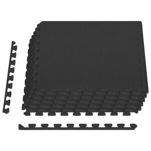 vidaXL Bodenmatten 6 Stk. 2,16 m&sup2; EVA-Schaumstoff Schwarz