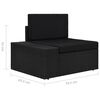 vidaXL 7-tlg. Garten-Lounge-Set Poly Rattan Schwarz