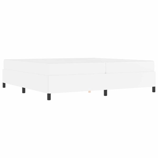 vidaXL Bettrahmen mit Matratze Weiß 200 x 200 cm Stoff