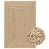 vidaXL Teppich 140x200 cm Jute-Optik Innen und Au&szlig;en