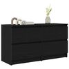 vidaXL TV-Schrank Schwarz 100x35x54 cm Holzwerkstoff