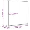 vidaXL Bad-Spiegelschrank Braun Eichen-Optik 64x20x67 cm