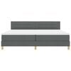 vidaXL LED Boxspringbett mit Matratze Dunkelgrau 200 x 200 cm Stoff