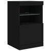 vidaXL Sideboard mit LED-Leuchten Schwarz 41x37x67 cm