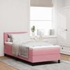 vidaXL Boxspringbett mit Matratze mit Kopfteil Rosa 80 x 200 cm Samt