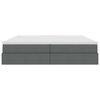 vidaXL Aufbewahrungsbett mit Matratze Dunkelgrau 200 x 200 cm