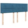 vidaXL Boxspringbett mit Matratze Blau 140x190 cm Samt