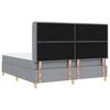 vidaXL Boxspringbett mit Matratze Hellgrau 180 x 200 cm Stoff
